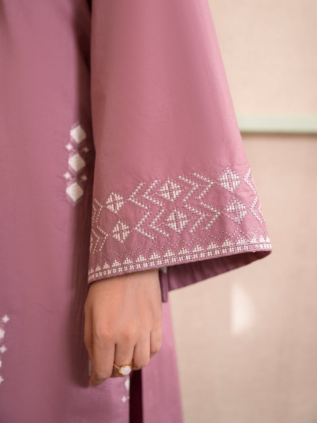 2PC DHANAK EMBROIDERED SHIRT WITH DHANAK EMBROIDERED TROUSER-BIC-103