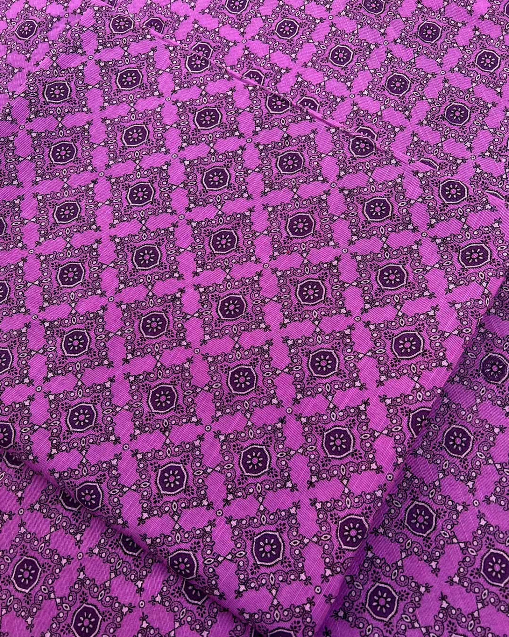 Purple digital print unstiched - 2pc printed suit