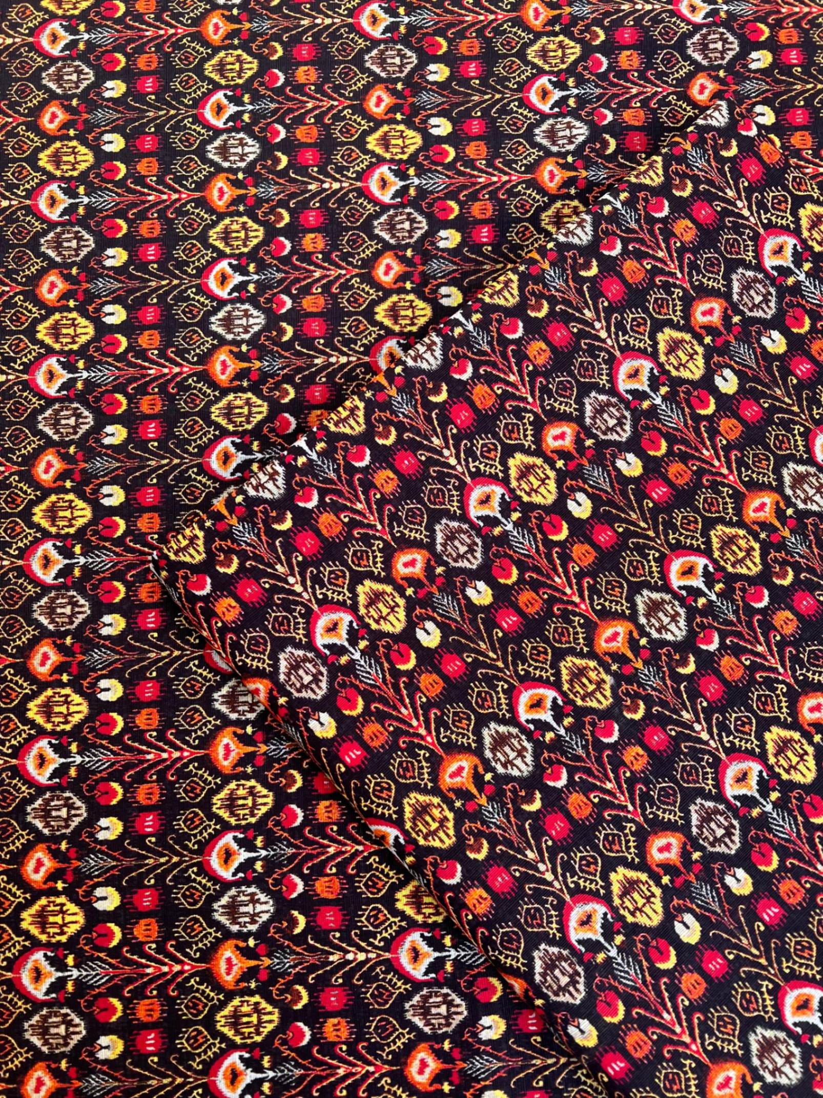 Winter Black Khaddar - 2pc printed unstiched suit