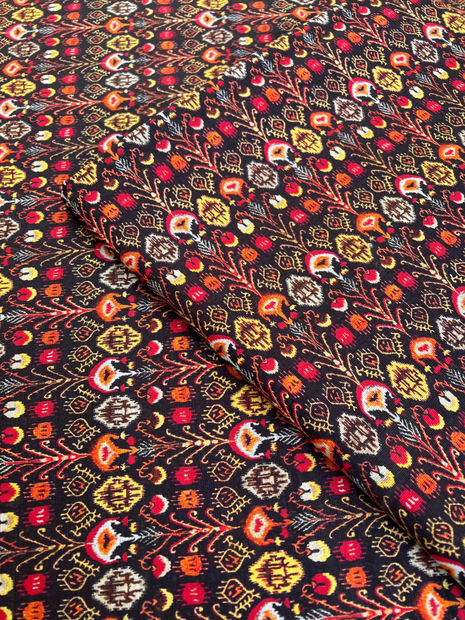 Winter Black Khaddar - 2pc printed unstiched suit