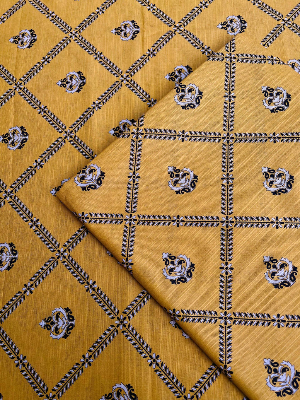 Mustard Digital Print Winter Khaddar - 2pc Unstiched Printed suit