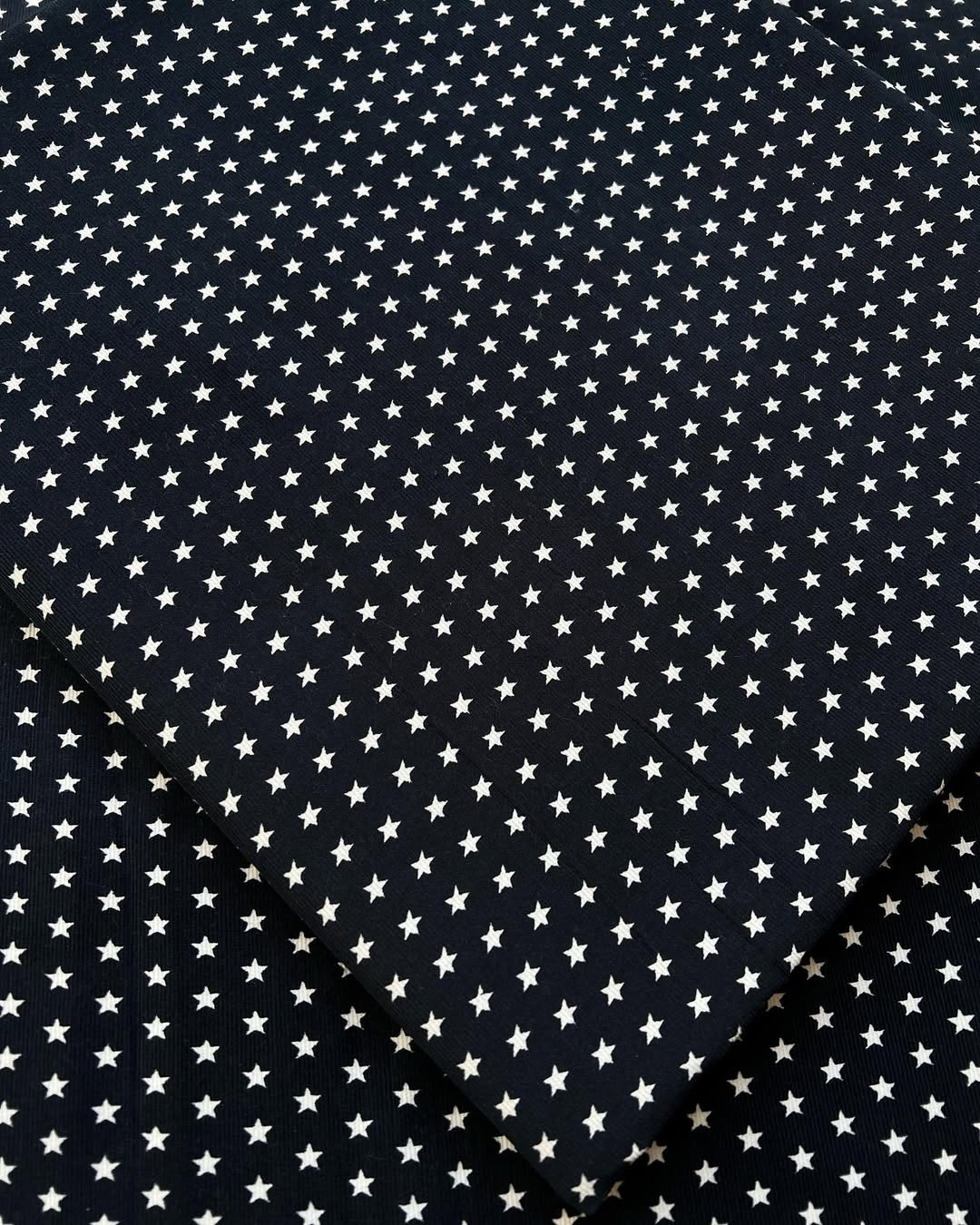 Cotton Cordouroy navy blue - 2pc unstiched printed suit