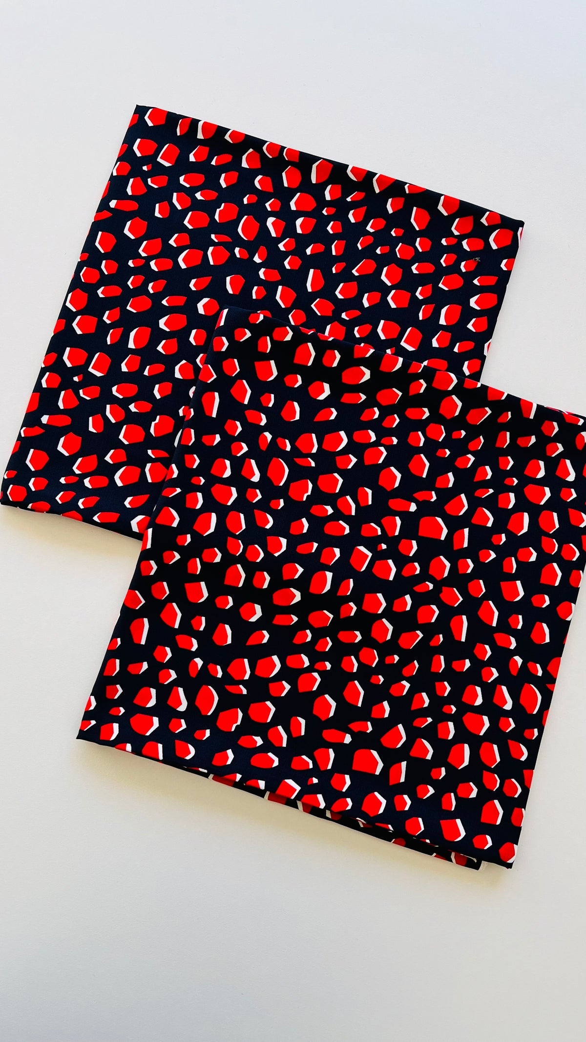 Red dots Linen 2pc Printed Suits