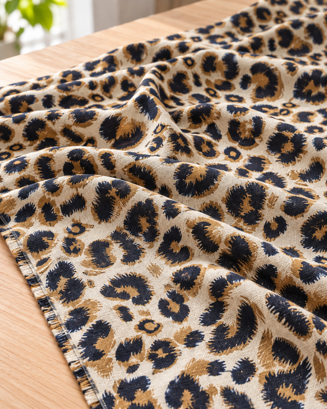 Wild Elegance – Leopard Print Unstitched Fabric