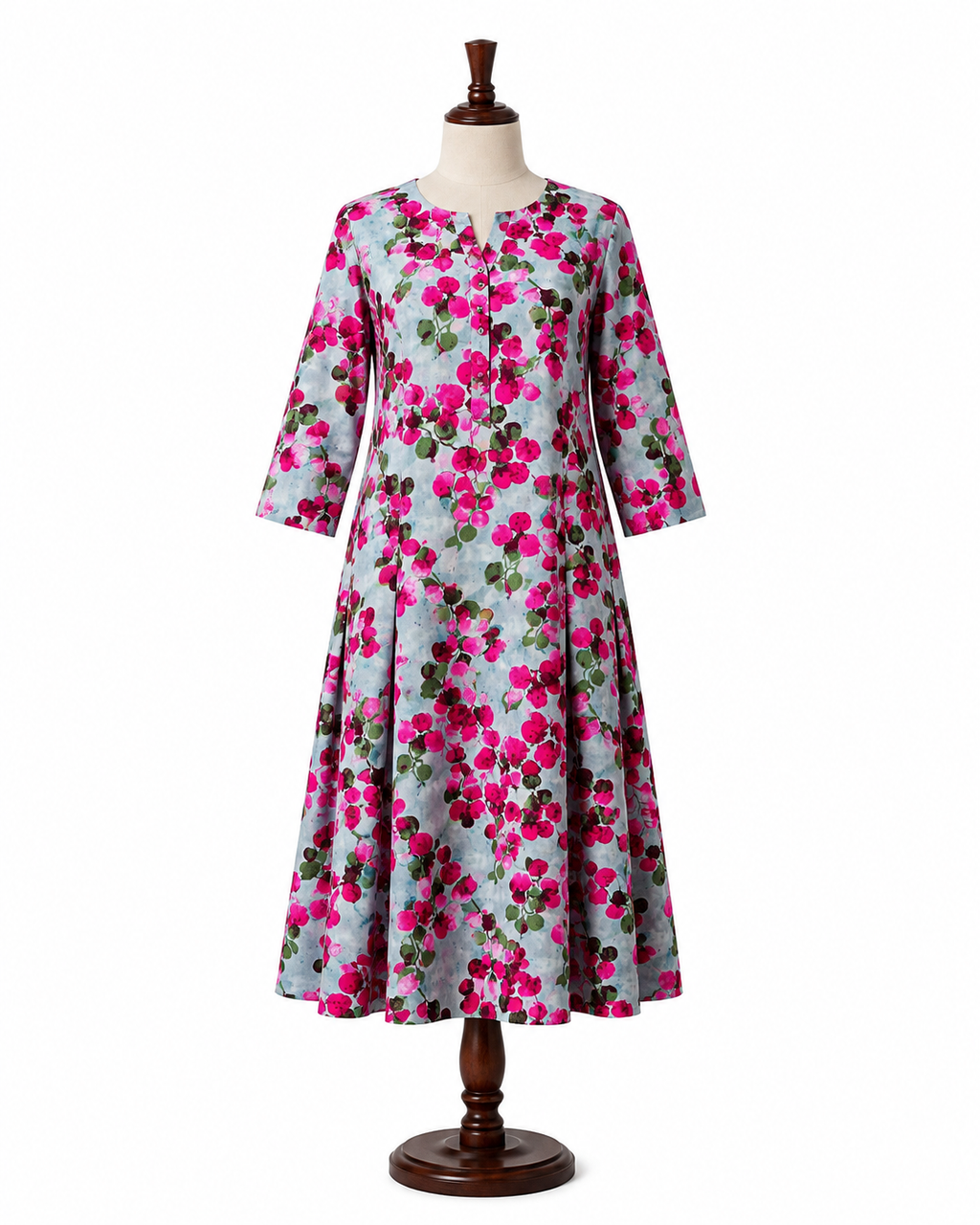 Fuchsia Vine – UnstichedFloral –  Printed Linen