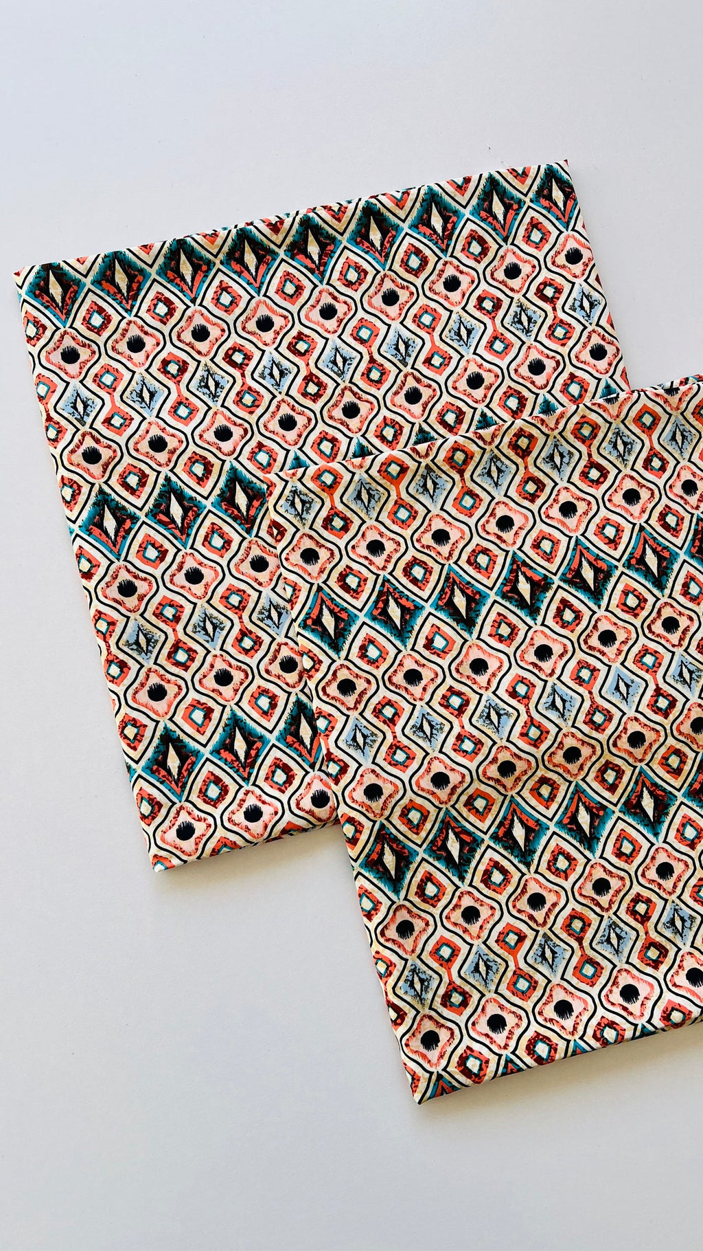 Peach colour linen 2pc Printed Suit