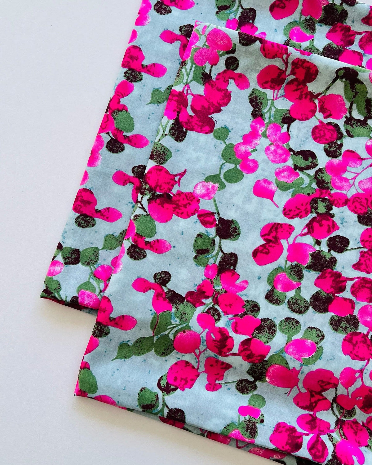 Fuchsia Vine – UnstichedFloral –  Printed Linen