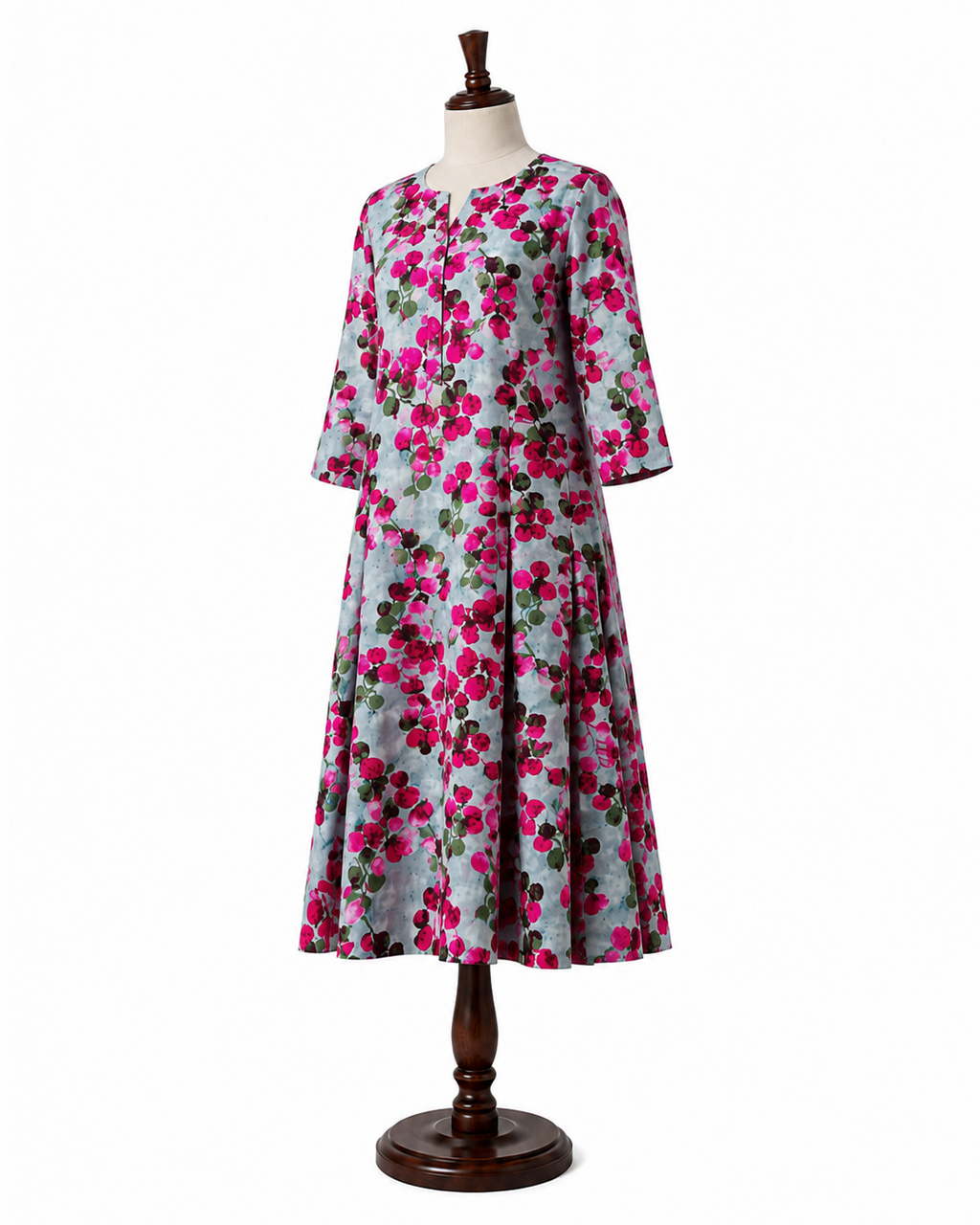 Fuchsia Vine – UnstichedFloral –  Printed Linen