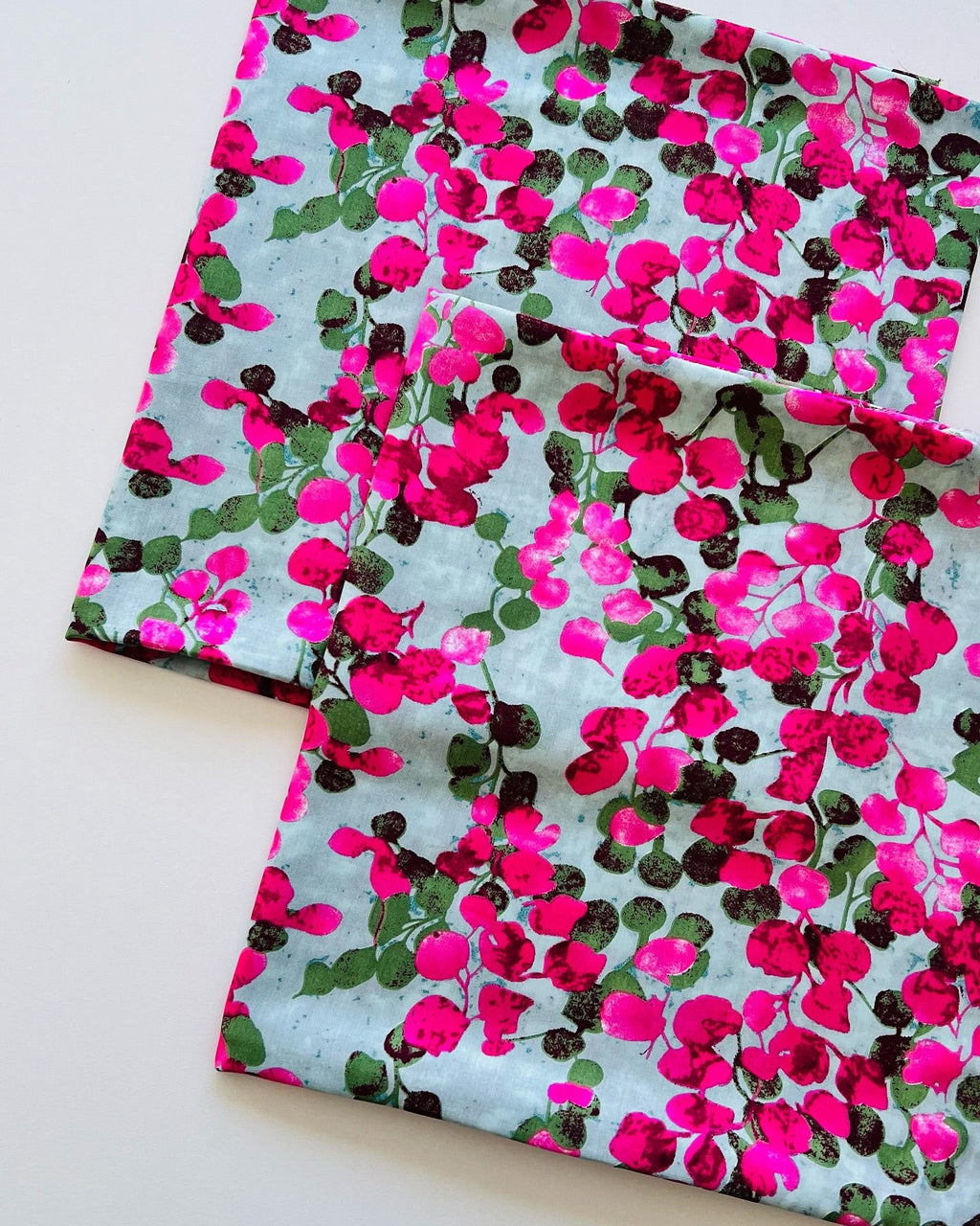 Fuchsia Vine – UnstichedFloral –  Printed Linen
